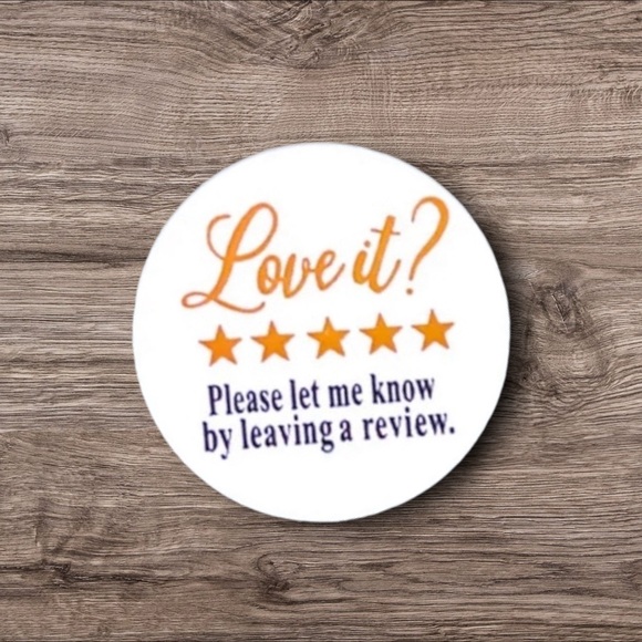 Please Leave A Review Adhesive Sticker - Picture 3 of 4